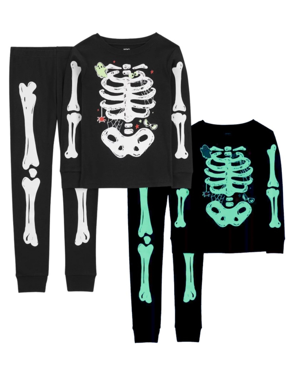 Carters | Glow in the Dark Skeleton Bones Halloween PJ Set Baby Boy Baby Girl